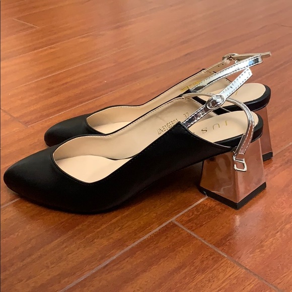 Just Jinny Kathy black leather sandals - Picture 1 of 4